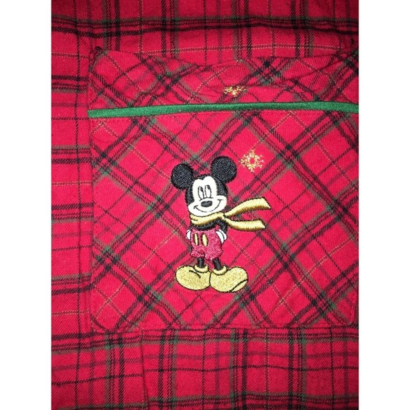 Disney Store Mickey Mouse "Winter" Plaid Flannel Button Down - XL - Picture 7 of 9